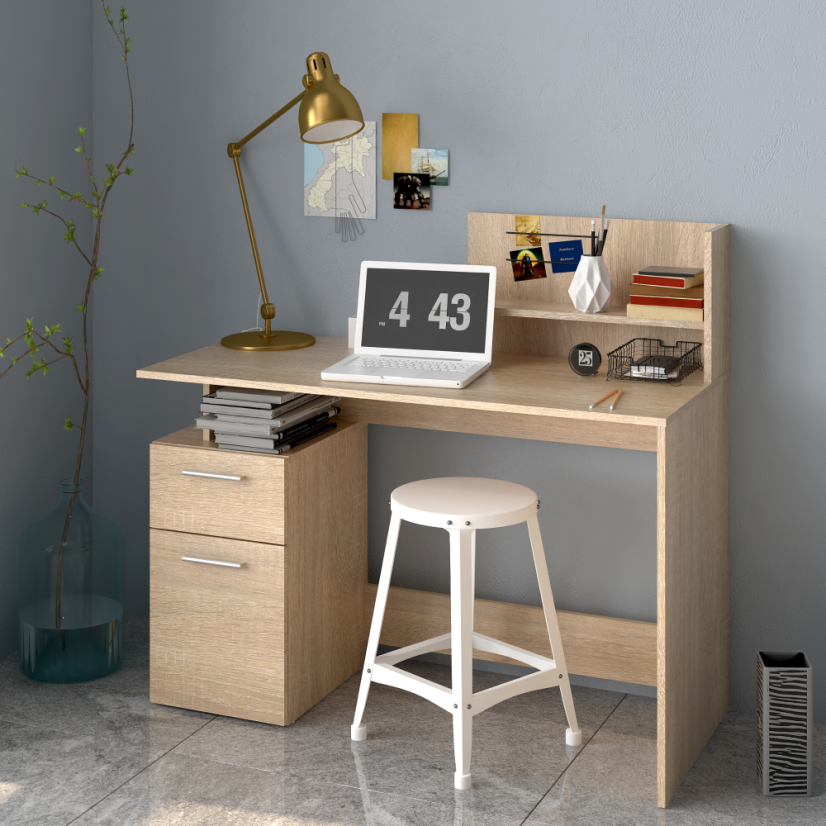 PC stol, hrast sonoma, PLATON NOVO