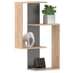 Fali polc, artisan tölgy/grafit, VALPA