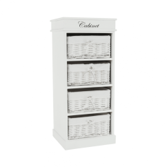 Kommode mit 4 Schubladen, weiß, BLANCO
