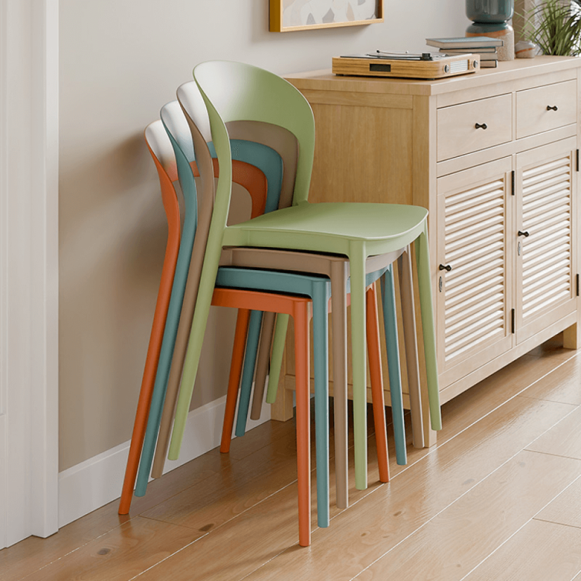 Stohovateľná stolička, biela, RADANA NEW