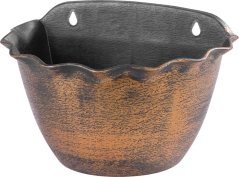 Strend Pro Wave žardinjera, 26x18 cm, zlatna, metalik efekt, viseća (akce)