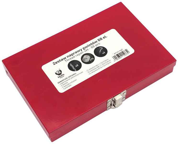 Set zur Reparatur beschädigter Gewinde M6 - M10, 88-teilig, XL-TOOLS
