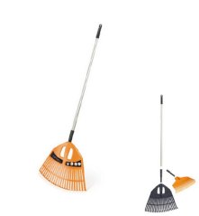 Szwedzkie grabie plastikowe, szer. 49,6 cm, aluminiowa rączka