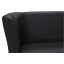Podwójne krzesło klubowe, czarna ekoskóra, CUBA