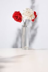 Kvet MagicHome Vianoce, ruža, krémová, 17 cm, veľkosť kvetu: 9 cm