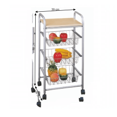 Regal z žičnatimi košarami, bukev, CAMPO