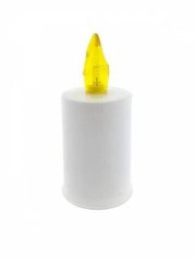 Grabsteinkerze LED BC 173 weiß, flammend gelb