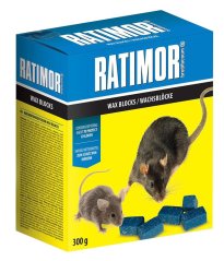 Mamac RATIMOR® Brodifacoum voštani blokovi, za miševe i štakore, 300 g, parafinski blokovi