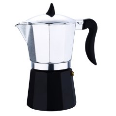 Konvice na espresso 6 šálků černá/stříbrná