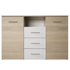 Kommode, Sonoma-Eiche/Weiß, GABRIELA