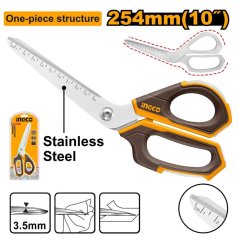 INGCO Industrial univerzális háztartási olló, 254 mm