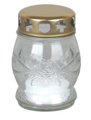 Grabsteinlampe 10 cm Brenndauer 6-8 h Klarglas KLC