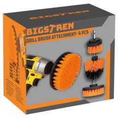 Čistiace kefy na vŕtačku - 4 ks