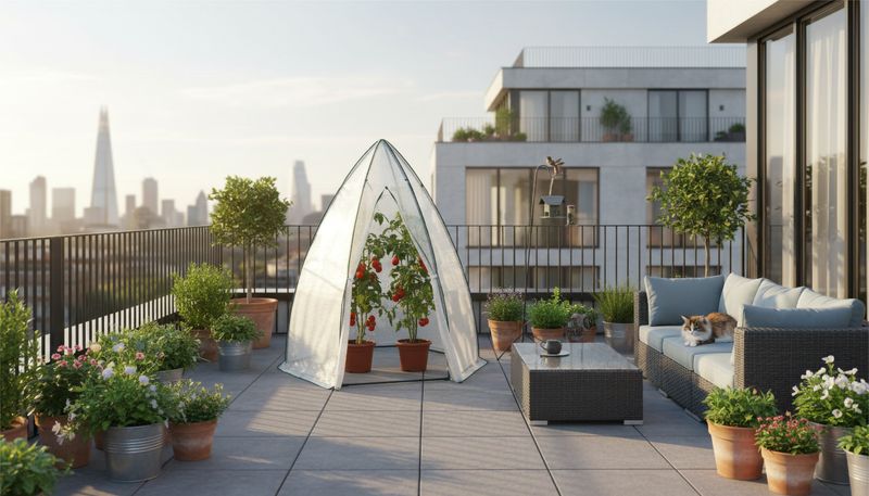 Gewächshaus Strend Pro Gewächshaus, Folie, Pyramide, 1600x1600x1800 mm, Folie