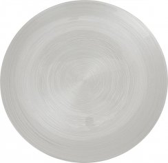 Plitek krožnik, 28 cm, steklo, bele barve