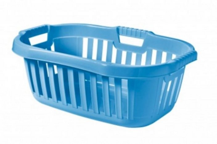 Korb für saubere Wäsche UH 32l blau „Hipster“ TONTARELLI