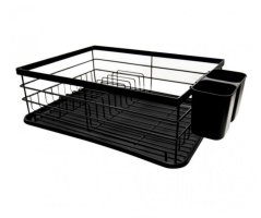 Odcejalnik za posodo 43x32x14,5cm črn