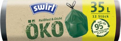 Pytle Swirl EKO, na odpad, zatahovací, zelené, 35 lit., 12 ks