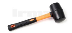 Młotek gumowy z rękojeścią z włókna szklanego 910 g, czarna guma, XL-TOOLS