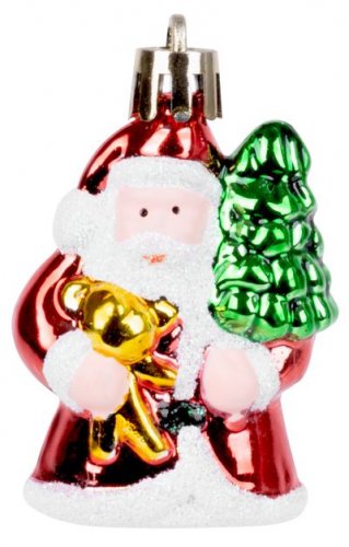 Božični okras MagicHome, 6 kos, Božiček, za božično drevo, 6 cm