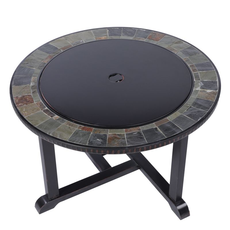Strend Pro Grill Kamin, Metall, 4 Hocker, 105x75 cm