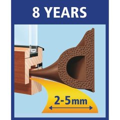 Uszczelnienie tesamoll® profil P, 9 mm, brązowy, 100 m