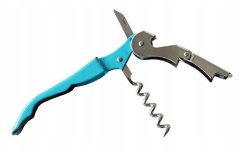 Otvárač na víno čašnícky CORKSCREW modrý/vyvrtka/