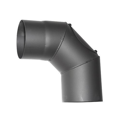 Koljeno HS.CO 090/130/1,5 mm, s rupom za čišćenje, dimnjak, dimovodno koljeno za spajanje dimovodnih cijevi