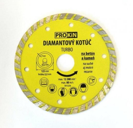 Dijamantna oštrica 115x22,23 mm TURBO PROKIN
