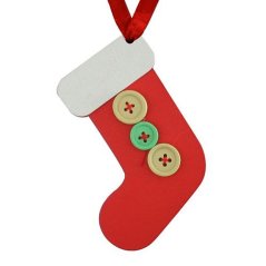 MagicHome Weihnachtsschmuck, Stiefel, hängend, verpackt. 5 Stk