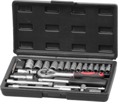 Strend Pro set alata, 25-dijelni, glava, čegrtaljka 1/4";, u kovčegu