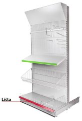 Stalci H29 bar za cjenike, 1250mm, crveni *L*