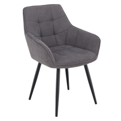 Designer-Sessel, grau/schwarz, MARKEN