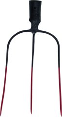 Gabeln mit 3 Zinken geschmiedet, schwarz lackiert, ohne Griff, MacHook