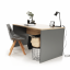 Masă de birou, grafit/stejar artisan, RIOMA NEW TYP 11