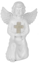 Dekoracija Strend Pro Gecco, angel, 15x12x22 cm, poliresin, solar, 1 LED, AA