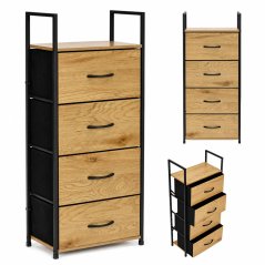 Skriňa so 4 zásuvkami, regál na textil, cm, textilný organizér, loft, ModernHome (akce)