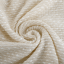 TEMPO-KONDELA TAVAU, pletená deka s třásněmi, béžová/vzor, 150x200 cm
