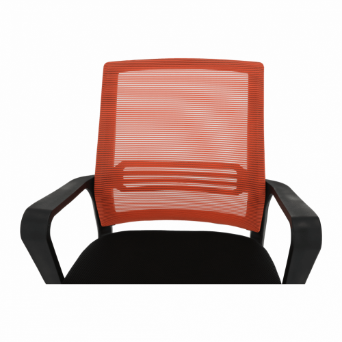 Uredska stolica, narančasta mreža/crna tkanina, APOLO NOVO