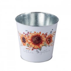 Poklopac za okruglu limenu teglicu za cvijeće suncokreta 18,5x17,5 cm