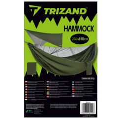 Turistická hojdacia sieť s plachtou a moskytiérou 260x140 cm