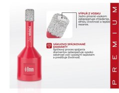 Rezač Strend Pro Premium DCB11, 8 mm, M14, HD, kruna, dijamant, profesionalni