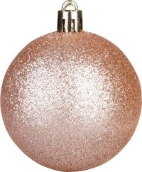 MagicHome Weihnachtskugeln, Set, 65 Stück, Roségold, Mix, für den Weihnachtsbaum