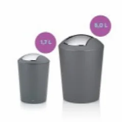Odpadkový kôš MARTA 5 l plastový, sivý