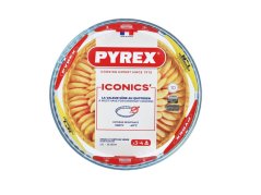 Gyümölcstorta forma, átmérő 25x4cm, 1,2L, átlátszó üveg PYREX
