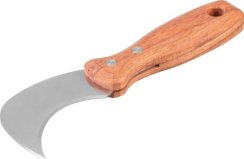 Knife Strend Pro Premium, pentru linoleum și covoare, oțel inoxidabil, mâner din lemn, 75 mm