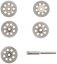 Garnitura diamantnih koles MINI, 6-delna, z držalom, steblo 3 mm, XL-TOOLS
