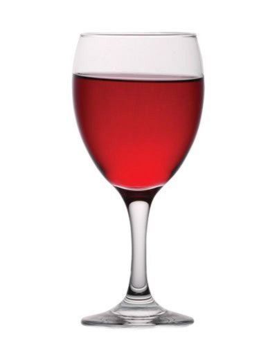 Kozarec za vino 340 ml rdeč kozarec EMPIRE, 6 kos