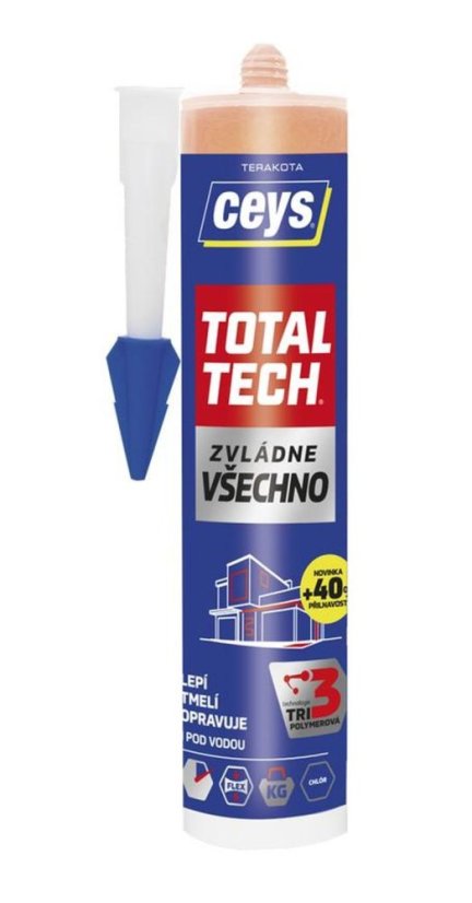 Ceys TOTAL TECH Kleber, Terrakotta, 2 in 1 Spachtelmasse, 290 ml