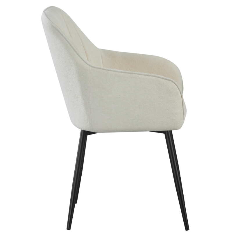 Designer-Sessel, creme/schwarz, VAJRO